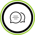 Icon of conversation boxes