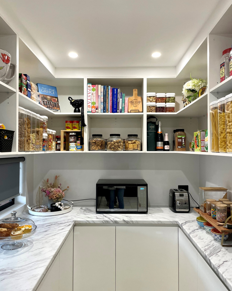alt="Massive walk in pantry provides ample storage for ingredients for Eat Prep Love in the Yarra Valley, Lilydale."